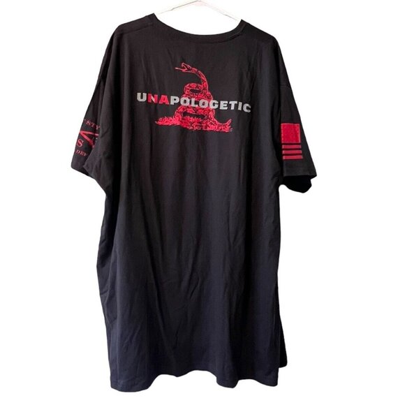 Grunt Style "UNAPOLOGETIC" It's In‎ My DNA Black Red Graphic T-Shirt Size 4X NWT - Picture 2 of 9